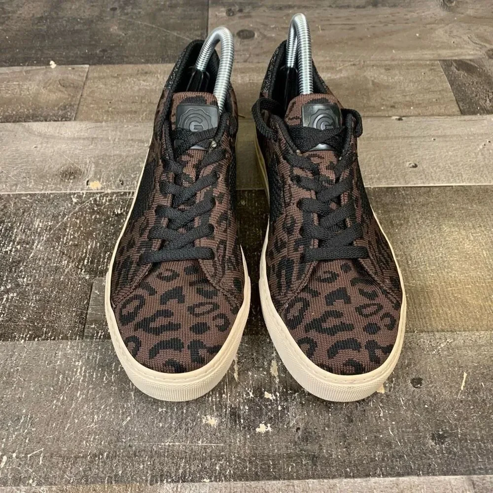 Greats Women’s Size 8.5 The Royale Knit Low Top Sneakers Leopard Print Shoes